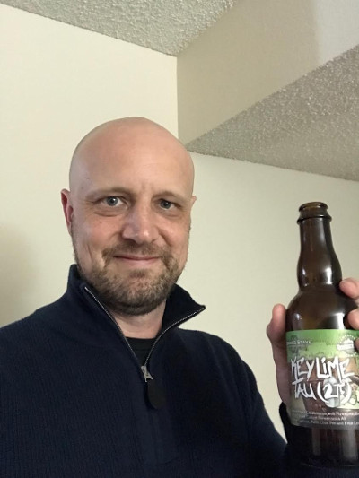 Michael Hartl with Key Lime Tau beer